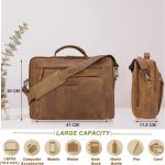 Marc Peter Auckland Real Leather Laptop Bag | Shoulder Bag for 15.6 inch Laptop | Briefcase for Notebook - Image 2